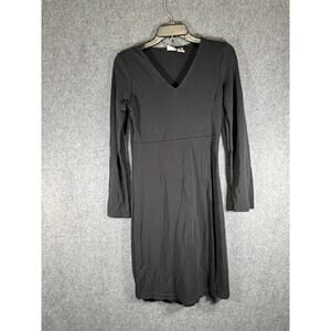 Old Navy Dress Women XS V Neck Stretch Midi‎ Skater Whimsigoth Y2K Dark Romantic